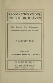 Tapa de Recognition of our friends in heaven