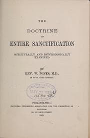 Tapa de The doctrine of entire santification...