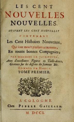 Tapa de Les cent nouvelles nouvelles