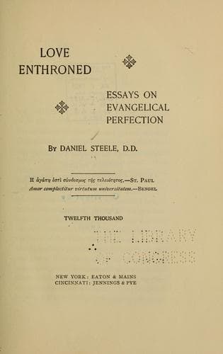 Tapa de Love enthroned