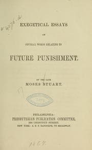 Tapa de Exegetical essays on several words relating to future punishment
