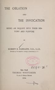 Tapa de The oblation and the invocation