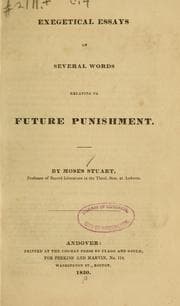 Tapa de Exegetical essays on several words relating to future punishment