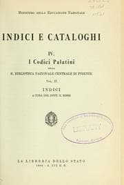 Tapa de I codici palatini della R. Biblioteca nazionale centrale di Firenze