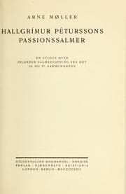 Tapa de Hallgrímur Péturssons Passionssalmer