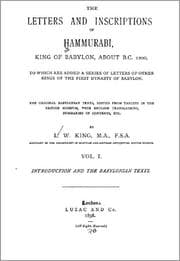 Tapa de The Letters and Inscriptions of Hammurabi, King of Babylon, about B.C. 2200, to which are added a Series of Letters of other Kings of the First Dynasty of Babylon