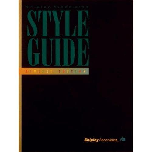 Tapa de Shipley Associates Style Guide