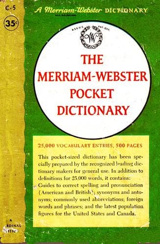 Tapa de The Merriam-Webster pocket dictionary