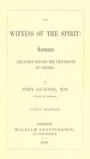 Tapa de The witness of the spirit