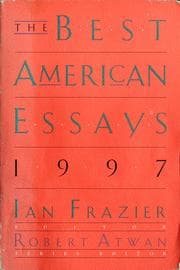 Tapa de The best American essays, 1997