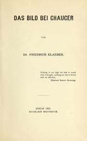 Tapa de Das Bild bei Chaucer