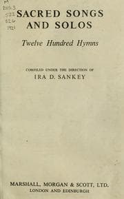 Tapa de Sacred songs and solos