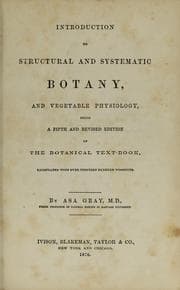 Tapa de Introduction to structural and systematic botany and vegetable physiology
