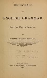 Tapa de Essentials of English grammar, for the use of schools