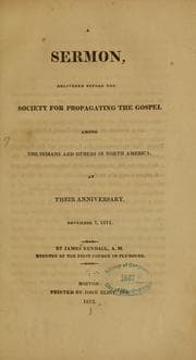 Tapa de A sermon delivered before the Society for propagating the Gospel...November 7, 1811