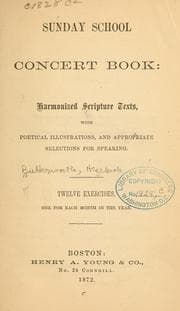 Tapa de Sunday school concert book