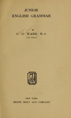 Tapa de Junior English grammar