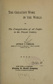Tapa de The greatest work in the world