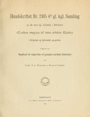 Tapa de Ha̋ndskriftet nr. 2365 4 to gl. kgl. samling pa̋ det store Kgl. bibliothek i København
