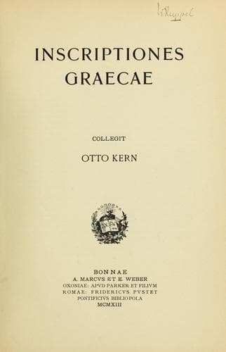 Tapa de Inscriptiones graecae