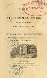 Tapa de The life of Sir Thomas More