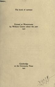 Tapa de The book of curtesye