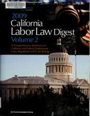 Tapa de 2009 California labor law digest