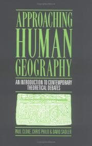 Tapa de Approaching human geography