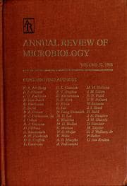 Tapa de Annual Review Of Microbiology V. 52