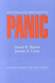 Tapa de Psychological treatment of panic