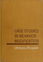 Tapa de Case studies in behavior modification
