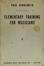 Tapa de Elementary training for musicians