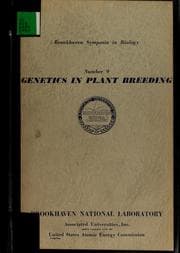 Tapa de Genetics in plant breeding