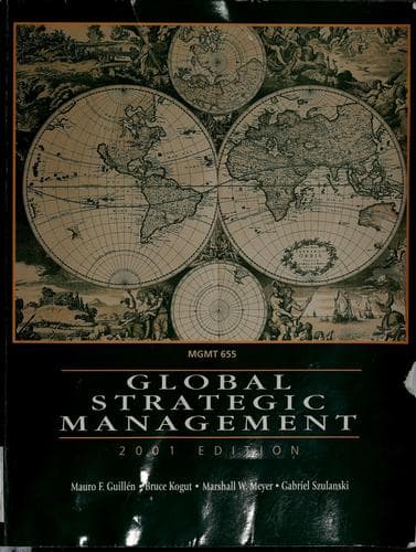 Tapa de Global strategic management