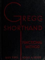 Tapa de Gregg shorthand, manual for the functional method