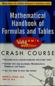 Tapa de Mathematical handbook of formulas and tables