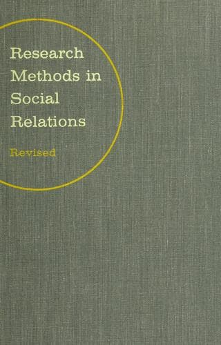 Tapa de Research methods in social relations