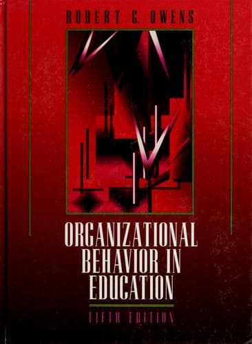 Tapa de Organizational behavior in education