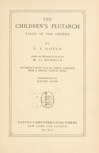 Tapa de The children's Plutarch