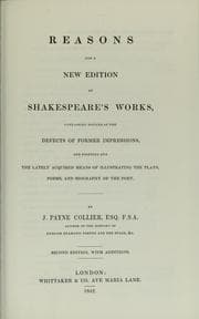 Tapa de Reasons for a new edition of Shakespeare's works