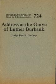 Tapa de Address at the grave of Luther Burbank
