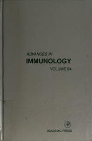 Tapa de Advances in immunology