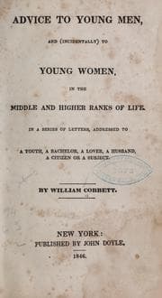 Tapa de Advice to young men, and (incidentally) to young women
