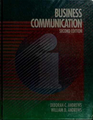 Tapa de Business communication