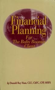 Tapa de Financial planning for the baby boomer client