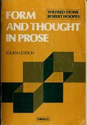 Tapa de Form and thought in prose