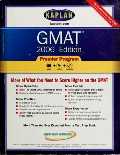Tapa de GMAT 2006 edition premier program