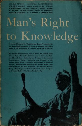 Tapa de Man's right to knowledge