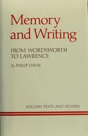 Tapa de Memory and Writing from Wordsworth to Lawrence