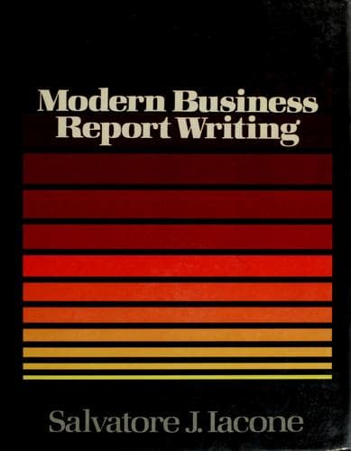 Tapa de Modern business report writing